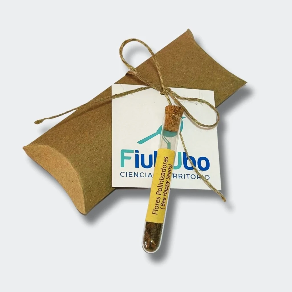 kit de tubo con semillas más tarjeta personalizada