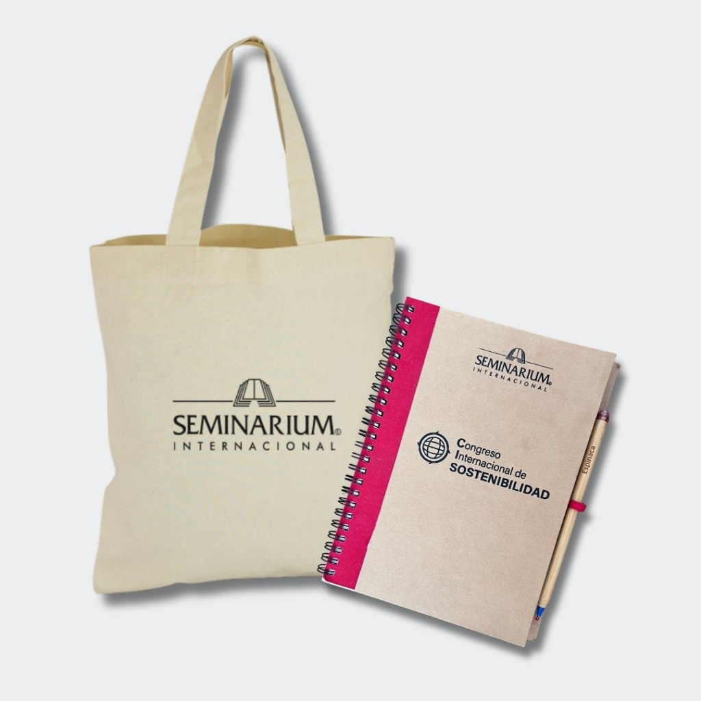 kit congreso bolsa polycotton y cuaderno